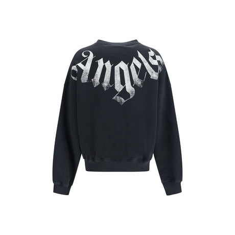 Palm Angels Black Cotton Sweatshirt