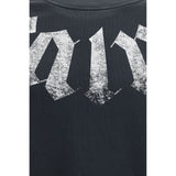 Palm Angels Black Cotton Sweatshirt