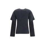 Courrèges Black Cotton T-Shirt