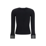 Courrèges Black Viscose Cardigan