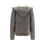 Rick Owens Gray Wool Oves Aries Hoodie