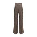 Rick Owens Gray Ramie Cargo Pants