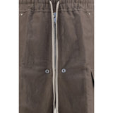 Rick Owens Gray Ramie Cargo Pants
