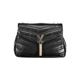 Mario Valentino Nero Polyurethane Women's Bag with Chain Shoulder Strap