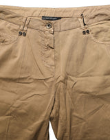 PLEIN SUD Brown Straight Cotton Stretch Chino Pants
