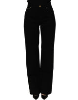 Dolce & Gabbana Black Cotton Stretch Straight Denim Jeans