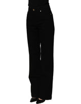 Dolce & Gabbana Black Cotton Stretch Straight Denim Jeans