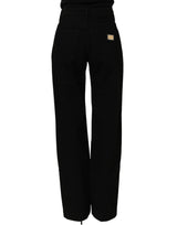 Dolce & Gabbana Black Cotton Stretch Straight Denim Jeans