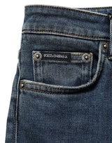 Dolce & Gabbana Blue Cotton Stretch Skinny Denim Trouser Jeans