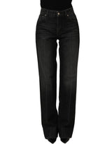 Dolce & Gabbana Black Cotton Stretch Straight Denim Jeans