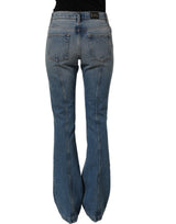 Dolce & Gabbana Blue Cotton Boot Cut Denim Trouser Jeans