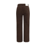 Loulou De Saison Brown Cotton Straight-Leg Jeans