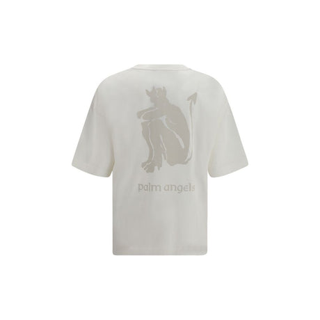 Palm Angels White Cotton T-Shirt