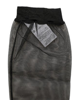 Dolce & Gabbana Black Nylon Mesh Sheer Calf Long Accessory Socks
