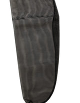 Dolce & Gabbana Black Nylon Mesh Sheer Calf Long Accessory Socks