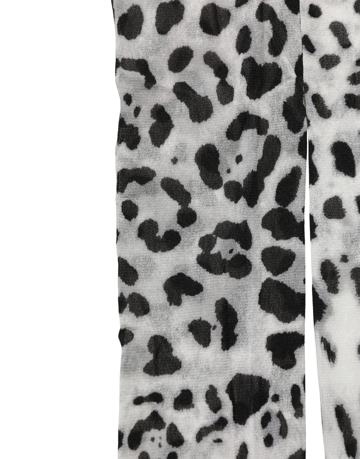Dolce & Gabbana Gray Leopard Nylon Tights Stocking Pantyhose Socks