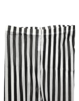 Dolce & Gabbana Black White Stripes Tights Stocking Pantyhose Socks