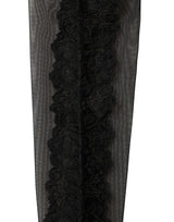 Dolce & Gabbana Black Nylon Mesh Sheer Calf Long Accessory Socks