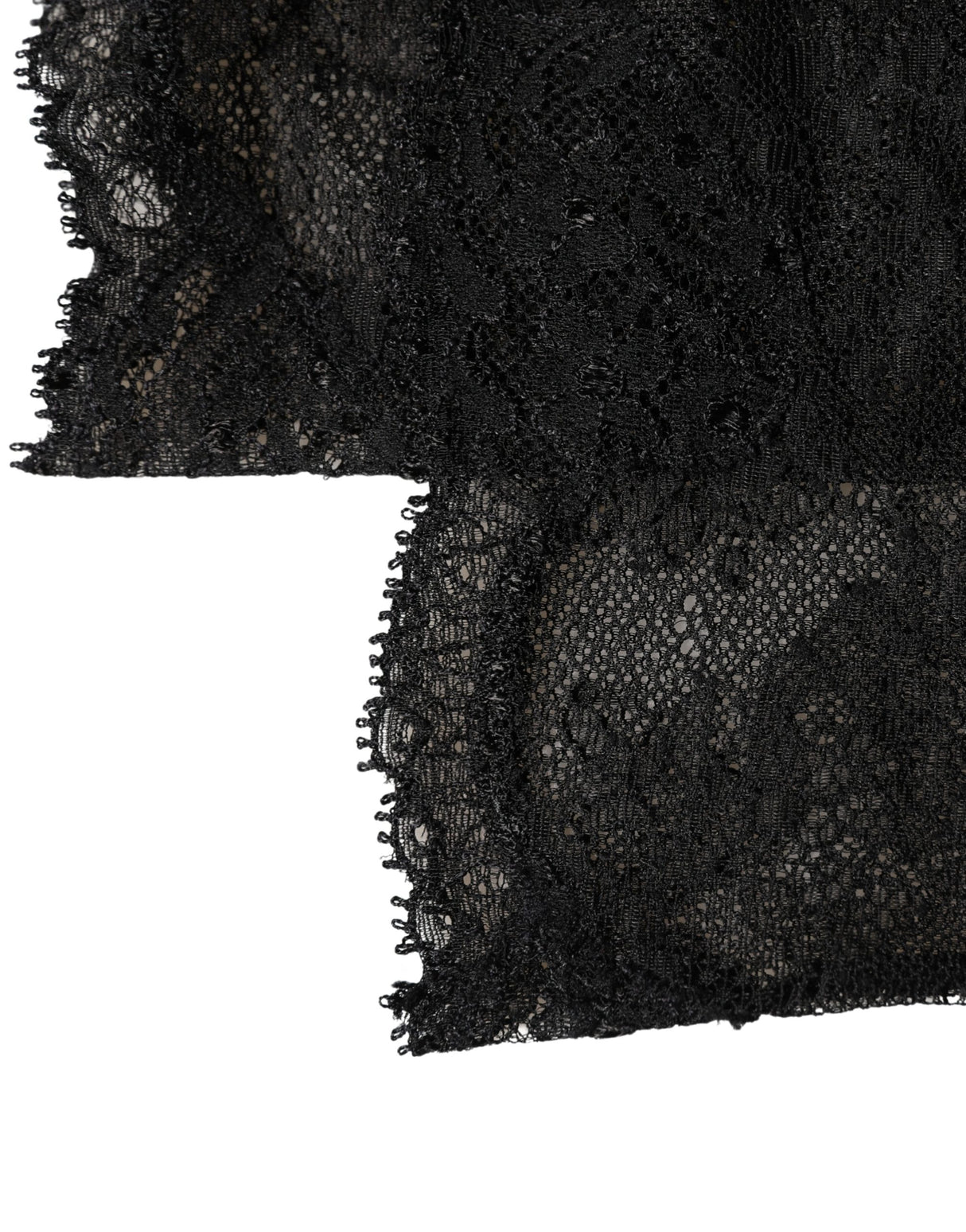 Dolce & Gabbana Black Floral Lace Nylon Stretch Knee High Socks