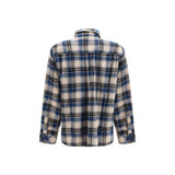 P.A.R.O.S.H. Blue Cotton Pattern Shirt