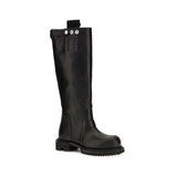 Rick Owens Black Calf Leather Bos Taurus Rain Boots
