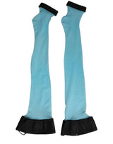 Dolce & Gabbana Light Blue Nylon Thigh High Women Accessory Socks