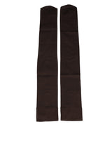 Dolce & Gabbana Brown Nylon Over Calf Long Women Accessory Socks