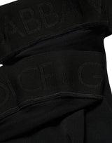 Dolce & Gabbana Black 100% Nylon Thigh High Stockings Socks