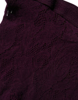 Dries Van Noten Violet Floral Fishnet Tights Stockings Pantyhose Socks