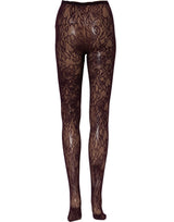 Dries Van Noten Violet Floral Fishnet Tights Stockings Pantyhose Socks