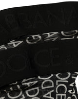 Dolce & Gabbana Black Sheer Logo Monogram High Stockings Socks