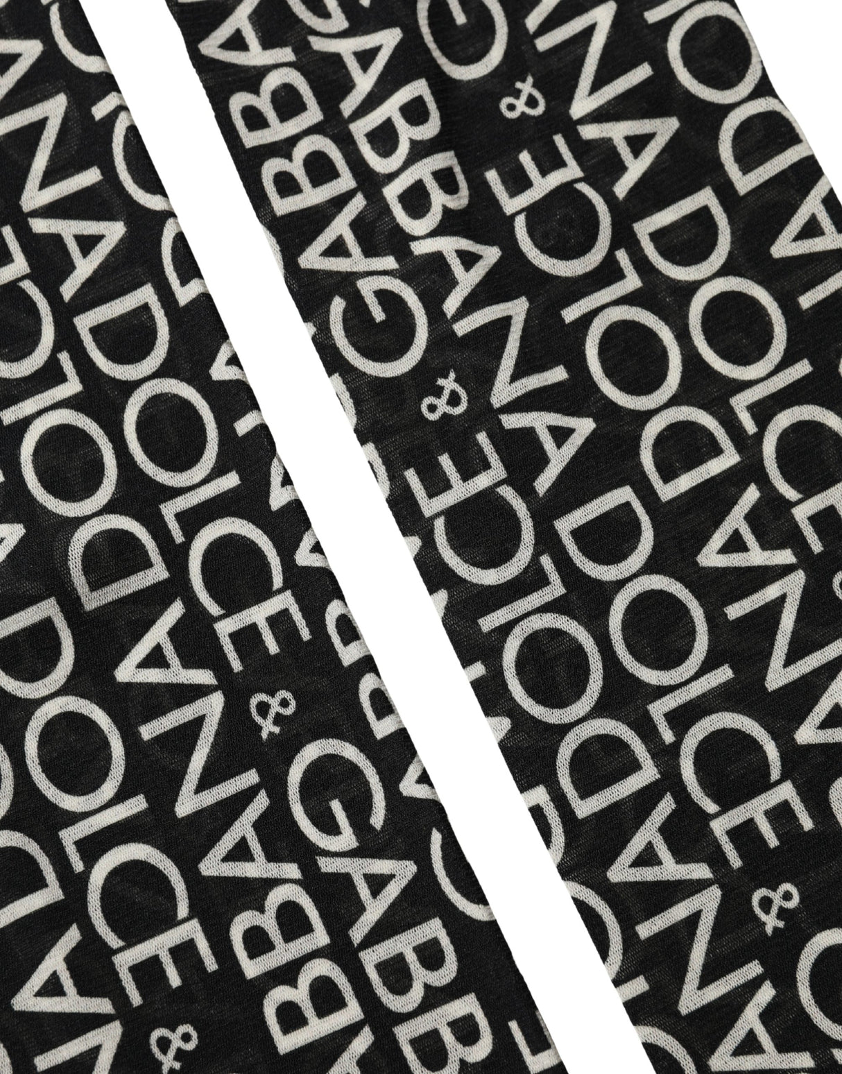 Dolce & Gabbana Black Sheer Logo Monogram High Stockings Socks