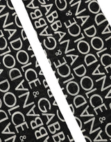 Dolce & Gabbana Black Sheer Logo Monogram High Stockings Socks