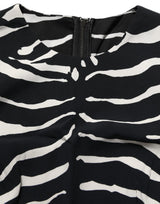 Dolce & Gabbana Black White Zebra Sleeveless Cropped Tank Top
