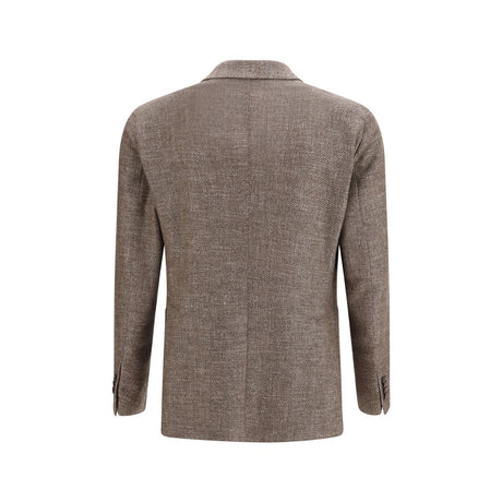 Tagliatore Brown Wool Oves Aries Blazer