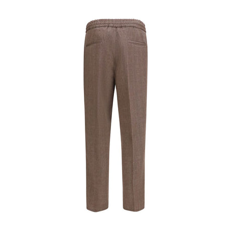 Brunello Cucinelli Brown Linen Casual Pants