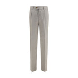Brunello Cucinelli Gray Linen Casual Pants