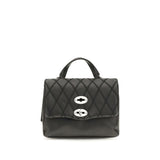 Zanellato Black Calf Leather Bos Taurus Shoulder Bag