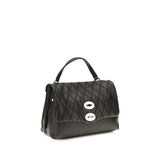 Zanellato Black Calf Leather Bos Taurus Shoulder Bag