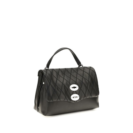 Zanellato Black Calf Leather Bos Taurus Shoulder Bag