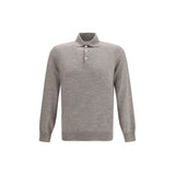 Brunello Cucinelli Gray Cashmere Polo Shirt