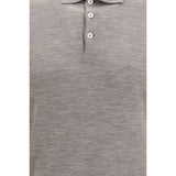 Brunello Cucinelli Gray Cashmere Polo Shirt