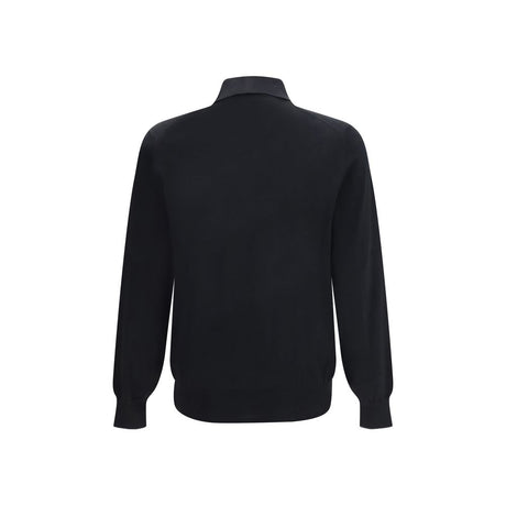 Brunello Cucinelli Black Cotton Long Sleeve T-Shirt