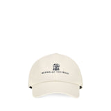 Brunello Cucinelli White Silk Cap (Baseball Hat)