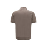 Brunello Cucinelli Brown Cotton Polo Shirt