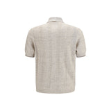 Brunello Cucinelli Beige Cotton Polo Shirt