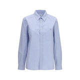 Saint Laurent Blue Cotton Pattern Shirt