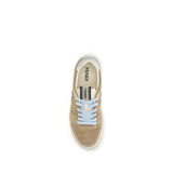 Fendi Beige Suede Leather Sneakers