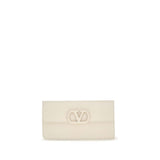 Valentino Garavani White Calf Leather Bos Taurus Wallet