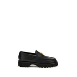 Valentino Garavani Black Goatskin Platform Loafers